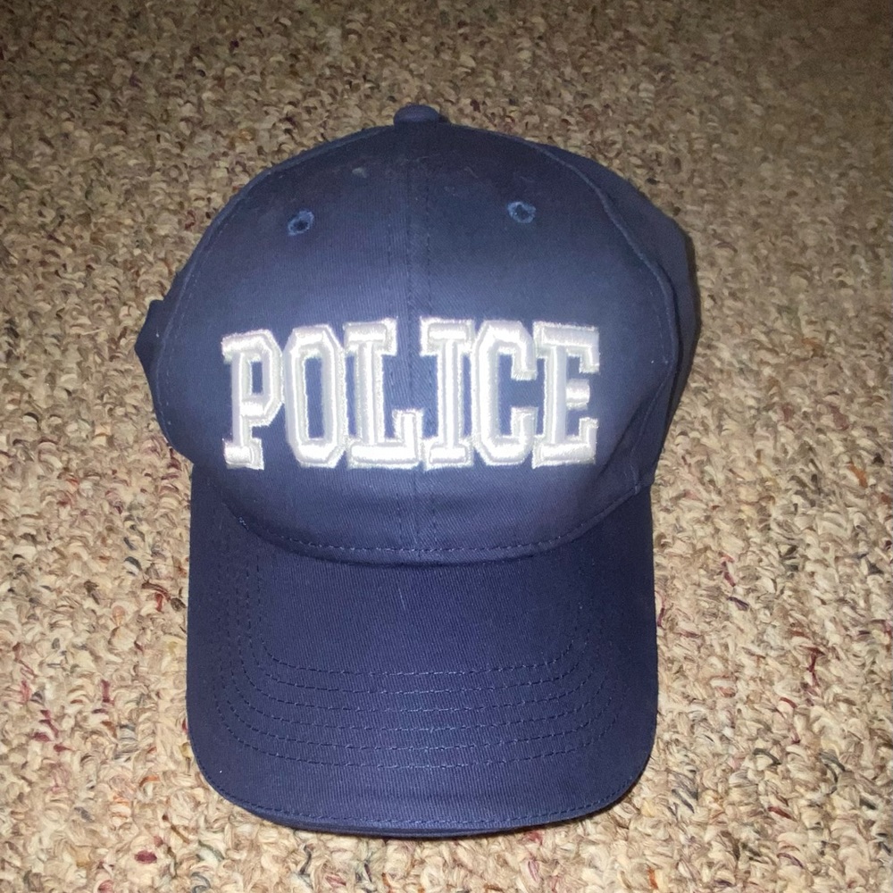 navy blue, police hat, never worn, perfect condition, from spirt holloween